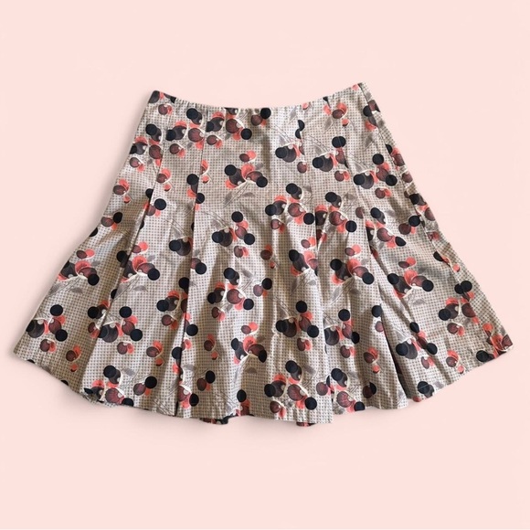 French Connection Cotton Patterned Grey Flare Mini Skirt - Picture 1 of 8